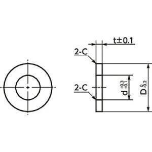 10-Pack SWAS-16-20-3-AW NBK Stainless Steel Adjust Metal Washer -Made in Japan- technical drawing with dimensions