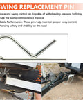 Sway Control Replacement Pin for Trailer Hitches and Travel Trailers, 5/32 Inch by 2-7/8 Inch Hitch Pin Clip R Clip shown installed on a trailer.