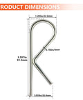 Sway Control Replacement Pin for Trailer Hitches and Travel Trailers, 5/32 Inch by 2-7/8 Inch Hitch Pin Clip R Clip, dimensions shown