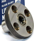 ✝️ SWF32 NB 2 inch Ball Bushings Round Flange Linear Motion, close-up view showing metal design and flange holes, 1-pack for automation systems.