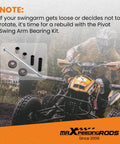 Swing Arm Bolt On Bushing Kit With Shaft Pivot Bolt And Bearing Seal Set For Honda TRX400EX 1999 2008 And TRX400X 2009 2014