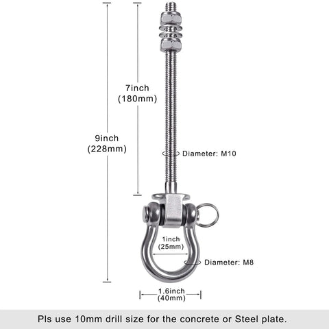 Heavy Duty Swing Hangers With Bearings Set Of 2 Stainless Steel 304 Hardware dimensions for wood and metal beams