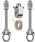 Heavy Duty Swing Hangers With Bearings Set Of 2, stainless steel 304 hardware, close-up of bearing mechanism for beams up to 1500 lb