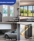 Various door types including inward swing doors, sliding doors, roll-up gates, and in & out swing doors for diverse applications.