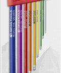 PB Swiss Tools Rainbow Key L Wrench Set 2212 LH 10 RB 9 Piece Hex Key Set with Ball Point and Short Key on display package