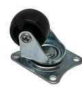 Close-up of one 8 Pack 1 Inch Swivel Caster Wheels With Top Plate And Bearing, Quiet Rubber Base Casters For Carts And Trolleys