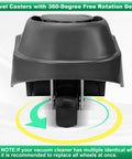 Replacement Foot Caster And Caster Wheel For Shop Vacuums 6 To 16 Gallon, showing front view of 360-degree swivel design.