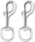 Extra Large 4.23 Inch Swivel Eye Bolt Snap Hooks With 220 Lbs Load Capacity Made From Zinc Alloy Heavy Duty Single Ended Flag Clips Pack Of 2