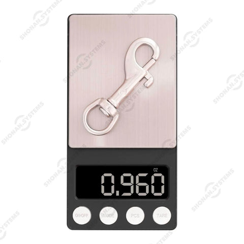 2.75 Inch Swivel Eye Snap Hook Set Of 2 Marine Grade 316 Stainless Steel Scuba Bolt Snap on scale showing weight