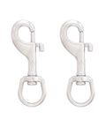2.75 Inch Swivel Eye Snap Hook Set Of 2 Marine Grade 316 Stainless Steel Scuba Bolt Snap for diving, flags, ropes, dog leashes