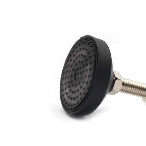 Adjustable Swivel Feet Levelers For Machines And Furniture 6 Pieces M8 Thread Built Tough Carbon Steel With Nylon Base And Rubber Pad