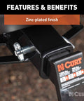 Swivel Trailer Hitch Pin With Integrated Clip One Half Inch Diameter fits receiver hitches, clear zinc finish, installed view
