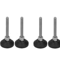 Achieve precise, wobble-free stability with this 4-pack of screw-on swivel leveling feet, featuring a 50mm adjustable height and M6 thread.