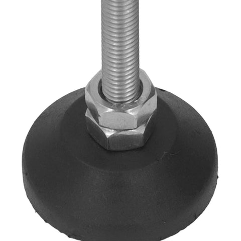 Close-up of Swivel Leveling Mounts Pack Of 2 M6 Thread Furniture Glide with 30mm base nylon rubber pad for stable furniture support.