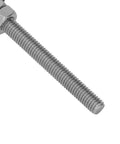 Close-up of M6 threaded rod from Swivel Leveling Mounts Pack Of 2 M6 Thread Furniture Glide With Adjustable 50mm Height And 30mm Base Nylon.