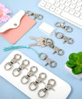 30 Pack Trigger Snap Hooks With Swivel Lobster Clasps Heavy Duty Zinc Alloy Lanyard Clips on desk setup