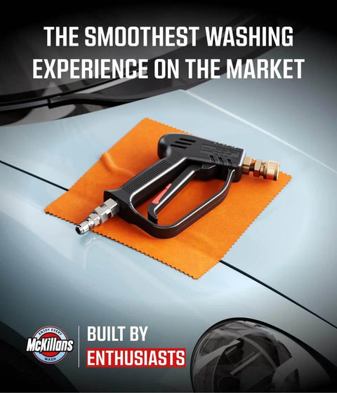 Swivel High Pressure Washer Gun With Preinstalled Fittings And Quick Connect Three Eighths Inch Male Plug One Fourth Inch Quick Connector Foam Cannon Compatible Car Wash Foam Gun For Easy No Kink Hose Work