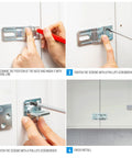 Installation process of 3-1/2 Inch Swivel Staple Safety Hasp With Twist Knob Lock for gate, fence, door, and cabinet applications.
