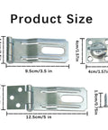 Three And One Half Inch Swivel Safety Hasp Latch With Twist Knob, 360 Degree Rotation, Carbon steel, labeled dimensions, and screws.