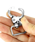 Swivel Snap Hooks 10 Pack Heavy Duty Trigger Snaps Nickel Plated Eye Closure Spring Hook held in hand