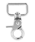 Swivel Snap Hooks 10 Pack Heavy Duty Trigger Snaps Nickel Plated Eye Closure Spring Hook, shown front view