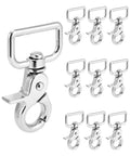 Swivel Snap Hooks 10 Pack Heavy Duty Trigger Snaps Nickel Plated Eye Closure Spring Hook For Bags, Leashes, And Gear