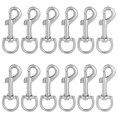3 Inch Swivel Snap Hooks 12 Pcs Heavy Duty Pet Leash Hooks Swivel Eye Snap Clips For Dog Leash DIY Crafts Project Zinc Alloy
