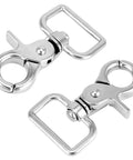 Swivel Snap Hooks 360 Degree Rotation Heavy Duty Trigger Snaps Nickel Plated For Leashes And Tacks 20 Pack, close-up view