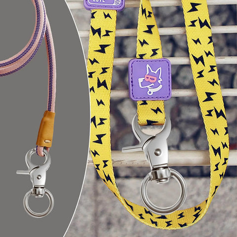 20 Pack 2.36 Inch Trigger Snap Hooks Heavy Duty Swivel Keychain Clips Zinc Alloy For Pet Collars and Camera Straps in Use
