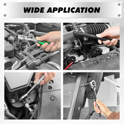 Using 7-Piece Impact Swivel Socket Adapter Set, 1/4" 3/8" 1/2" Drive Universal Joint Socket Set CR-MO Steel in engine repair