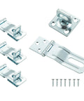 3-1/2 Inch Swivel Staple Safety Hasp With Twist Knob Lock For Gate Fence Door And Cabinet Applications, Heavy Duty Zinc Plated Steel, Easy Install, Padlock Compatible, 4 Pack