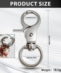 20 Pack 2.36 Inch Trigger Snap Hooks Heavy Duty Swivel Keychain Clips Zinc Alloy for Pet Collars and Camera Straps