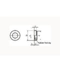 SWS-10-S NBK Seal washer - Rubber Packing Silicone rubber NBK Washers technical drawing with measurements.