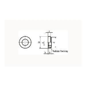 SWS-10-S NBK Seal washer - Rubber Packing Silicone rubber NBK Washers technical drawing with measurements.