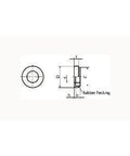 SWS-12-S NBK Seal washer - Rubber Packing Silicone rubber NBK Washers Pack of 5 Washers Made in Japan technical drawing.