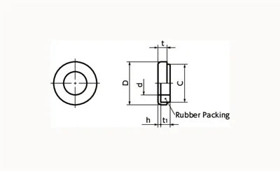 SWS-6-S NBK Seal washer - Rubber Packing Silicone rubber NBK Washers Pack of 10 Washers Made in Japan - VXB Ball Bearings