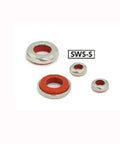 SWS-6-S NBK Seal washer - Rubber Packing Silicone rubber NBK Washers 10-Pack Washers Made in Japan showing multiple washers.