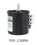 2.5RPM Synchronous Gear Motor, AC Motors 110V 60KTYZ CW/CCW High Torque Permanent Magnet Micro Electric Motor, front view