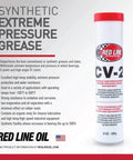 High Performance CV2 Synthetic Grease Cartridge With Red Moly For Wheel Bearings U Joints And CV Joints 14 Ounce Tube shown