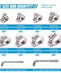 24-Piece T Bolt Hose Clamps Set For Fuel Lines And Intercooler Piping 17-43mm Working Range 304 Stainless Steel