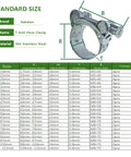 Premium T Bolt Hose Clamps 48-51mm Heavy Duty Adjustable Tube Clamps 304 Stainless Steel Wide Band For 2 Inch Exhaust Clamp 1.89 To 2 Inch Range Pack Of 2 High Torque Corrosion Resistant Rust Free Clamp For Automotive Exhaust Hoses