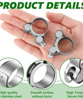 Hands holding 10 Pack T Bolt Hose Clamps 23 To 25 Mm Outer Diameter Heavy Duty Stainless Steel 304 T Slot Clamp for radiator diesel heater exhaust.