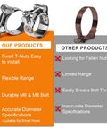 Comparison of T Bolt Hose Clamps 304 Stainless Steel 26 to 28 Millimeter 4 Pack showing features against other products