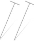 2 Pack 36 Inch T Handle Galvanized Ground Rods Half Inch Diameter 3 Foot Long For Electric Fence And Industrial Power Setups