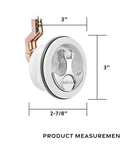 T Handle Latch With Keyed Lock For Marine And Freshwater Boats Use Three Inch Outside Diameter Two And A Half Inch Cut Out