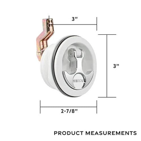 T Handle Latch With Keyed Lock For Marine And Freshwater Boats Use Three Inch Outside Diameter Two And A Half Inch Cut Out