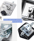 Stainless Steel Toolbox Lock With Gasket T Handle And Keys Durable 304 Stainless Steel Highly Polished RV Car Trailer Door Latch