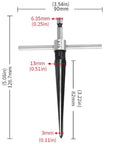 Two Piece T Handle Taper Reamer Set For Bridge Pin Holes Pro Grade With Six Fluted Chamfer Reamers For Woodworking Dimensions