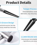 T Handle Tapered Reamer Five To Sixteen Millimeter Multi Fluted Chamfer Reaming Tool For Chamfering Holes In Wood Metal And Plastic Bridge Pin Hole Reamers Hand Chamfering Hole Enlarging Reamer 1045 Carbon Steel details