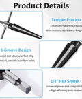Pro Grade T Handle Tapered Reamer Kit 3-13mm 1/8-1/2 Inch Multi Fluted Chamfer Reaming Tool With 1/4 Inch Hex Shank product details